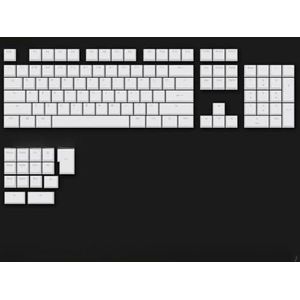 QPSJXN Pudding PBT-keycaps, 119 aangepaste OEM-profielen, 100%, 75%, 65%, 60%, mechanische toetsenborden (wit 119 toetsen)