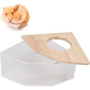 Hamster Bad Doos, Haakse Ventilator Acryl Veilig Hamster Zand Badkamer voor Kleine Huisdier Hamster