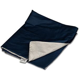 Ella - Hoes voor Verzwaringsdeken - Blauw & Grijs - 100% Biologisch Katoen - 150x200cm