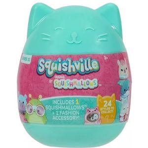 Squishmallows Squishville, Serie 12 - Diverse Single - Officiële Kellytoy - Collectible Mini Knuffel Pluche & Accessoires, Stijlen kunnen variëren - Voeg toe aan je team - Cadeau voor kinderen,