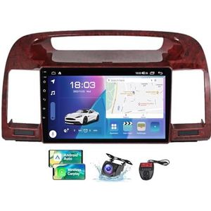 Voor Toyota Camry 5 XV 30 2001-2006 Android 13 Carplay Autoradio, 9 inch Scherm Radio Android Auto Bluetooth Handsfree 4G WiFi FM/RDS/DAB+ Radio HiFi Achteruitkijkcamera + DVR(B,NF-6)