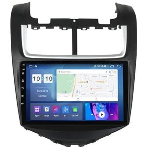 9 inch touch screen multimedia speler bluetooth autoradio voor Chevrolet AVEO 2014-2017 Android 12.0 Car Stereo gebouwd carautoplay ondersteuning stuurwielbediening wifi 4g gps navigatie (Size : 8+WI