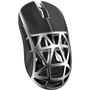 ATTACK SHARK PixArt PAW3950, 8K draadloze muis, 48 g superlicht, verstelbare DPI 42000, BT/2.4G/bekabelde gamingmuis - grijs