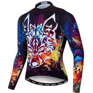 weimostar fietsshirt voor heren, fleece, lange mouwen, winter+Mtb fietskleding, fietskleding