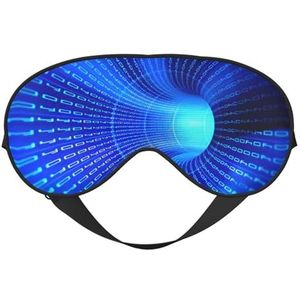 Blauwe hippie kunst afdrukken veelzijdige rust helper, zacht slaap oogmasker dubbelzijdig voor yoga, kamperen, zacht slaap oogmasker