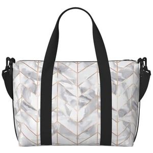 Rose Goud Marmer Ontwerp Achtergrond Grote Capaciteit Waterdichte Handheld Crossbody Tas 41x15x29Cm Voor Outdoor Activiteiten Reizen Vissen Jacht, Zwart, Eén maat