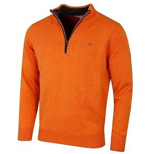 Calvin Klein Golf Heren Katoenen Trui-Oranje-L