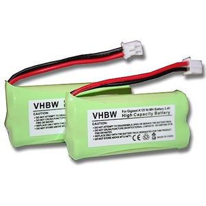 vhbw 2 x NiMH batterij 700 mAh (2,4 V) compatibel met draadloze vaste telefoon Siemens Gigaset AL14H, AS14, AS140 vervanging voor V30145-K1310-X359, V30145-K1310-X383.