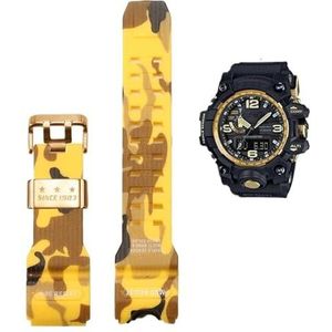 Camouflage Hars Band Geschikt Fit for Casio G-SHOCK GWG-1000 Mudmaster heren Vervanging Band Achteraf Horloge Accessoires (Color : GWG-Camo Yellow-G, Size : GWG1000)
