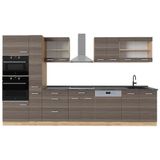 Vicco Kitchenette R-Line, Edelgrijs/Goldkraft Eiken, 350 cm, AP Antraciet