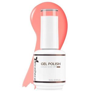 Nicedeco Hema Free Gellak Semi-Permanent Nagellak - Cruelty-Free Nude Roze UV/LED Glossy Polish 15ML-323