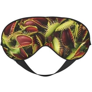 CRJSYCBYB Vleesetende Plant Gedrukt Zacht Oogmasker Slapen Oogmasker Reizend Oogmasker