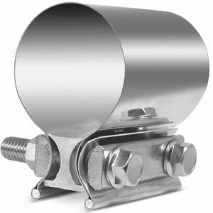 1 stuk 2.0"" 2.25"" 2.5"" 3.0"" 4.0"" Uitlaatklem 304 roestvrij staal stootvoegbandklem uitlaatmouwbuisklem(2.25 inches)