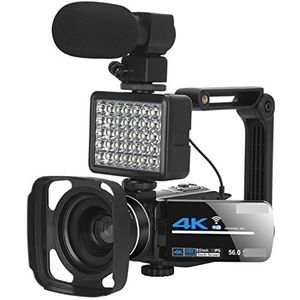 56MP Digitale Camera 'S for Fotografie 4K Camcorder Webcam Vlog Set 18X Digitale Zoom Nachtzicht Videorecorder Multifunctionele Camcorder(Size:No SD Card)