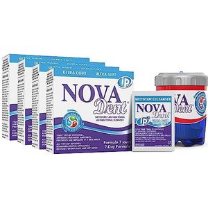 Novadent iP Ultra Soft + GRATIS bad | Reiniger voor kunstgebitten en tandheelkundige apparaten | 1 jaar (52 zakjes)