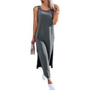 Jurk met kant op de rug fl-9900, DARK GRIJS, L