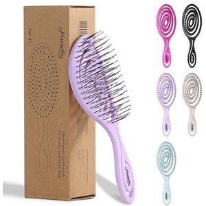 Ninabella - Kinder Haarborstel - Antiklit - Lila - Mini Detangler Brush