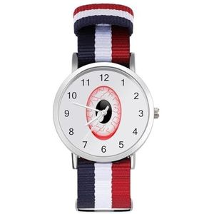 Rode Oogbol Automatisch Horloge Voor Mannen Vrouwen Mode Quartz Horloge Armband Polshorloge voor Thuiskantoor