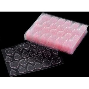 Chstarina 30 vellen 720 stuks nagellijmstickers, dubbelzijdige nagelkleefpads, nagellijm, jelly gel tape, zelfklevende tabs, valse nagellijm, transparant, voor kunstnagels, nagelstudioaccessoires