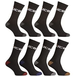 JCB Sokken - Kleding Bumper Pack Sokken Heren - Werksokken - Sokken Multipack - Zwarte Sokken - UK 6-11, EUR 39-46, Zwart, 40-45 EU