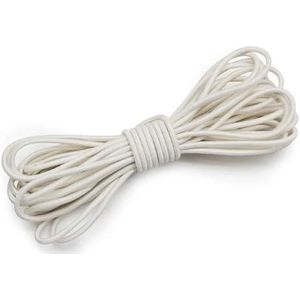 6yds/lot 2,5 mm kleurrijke ronde elastische koord rubberen band bungee lijn riem touw string cordon schoenveters naaien accessoires DIY-Beige801-2.5mm-6 yards