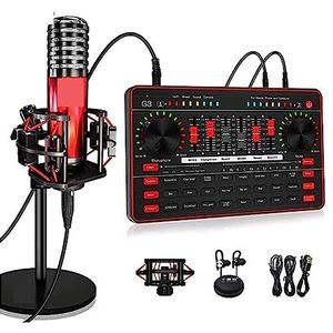 Geluidskaartkit, Professionele geluidskaartset Apparatuurinterface Live geluidskaart Microfoon Stemvervormer Geluidsmixer for studio-opname