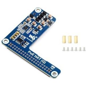 Waveshare Power Over Ethernet HAT (G) uitbreidingskaart voor Raspberry Pi 5, POE HAT voor Raspberry Pi 5, 802.3af/at-conform,5V 5A uitgang