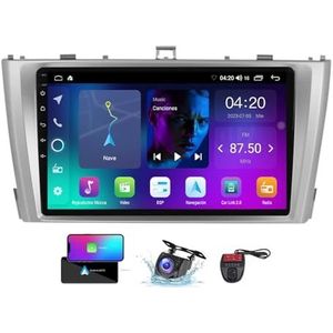 Voor Toyota Avensis 3 2008-2015 Android 13 Carplay Autoradio, 9 inch Scherm Radio Wireless Android Auto Bluetooth 5.0 Handsfree 4G WiFi FM/RDS/DAB+ Radio DSP Camera + DVR(B,NF-2)