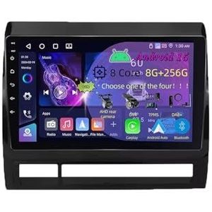 9 Inch 2 Din Android 15 Autoradio voor Toyota Tacoma 2 N200 Hilux 2005-2013 met CarPlay AHD Omgekeerd beeld Bediening op het stuur Bluetooth GPS navigatie FM Radio WiFi(C3 4+64G)