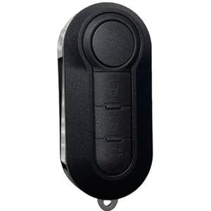 Autosleutel beschermhoes Voor Doblo Voor Bravo Voor Ducato Voor Qubo Voor Grande Voor Punto Voor SIP22 Blade Flip Vouwen Autosleutel Shell Case Cover 2/3 Knop Sleutel Shell(Black 3 buttons)