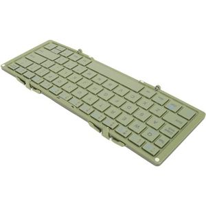 Draagbaar Draadloos Opvouwbaar Toetsenbord, Opvouwbaar -toetsenbord Zorgvuldige Afwerking Compact Drievoudig Opvouwbaar voor Draadloze Externe Laptops (Vintage groen)