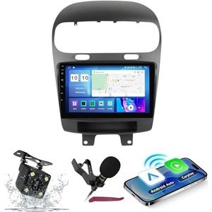 Android 14 Auto Stereo Navi voor D-odge Journey (2011-2020) 9 ""QLED-scherm Autoradio met draadloze carplay Android Auto GPS-navigatie met BT5.0 HIFI FM 5G-WiFi SWC RDS MIC,M150s