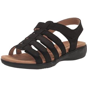 Trotters Platte damessandalen, ballerina's, zwart nubuk, 37,5 EU breed, zwart, nubuk, 37.5 EU Breed