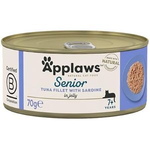 Applaws Komplette Katze Katze Essen, Senior, Thunfisch mit Sardinen in Soft Jelly, 70g (Packung mit 24)