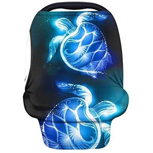 Jeiento Schildpad Patroon Opening Carseat Cover Verpleging Cover Carseat Luifel, Verpleging Cover Up voor Baby Baby Peuter Jongen Meisje