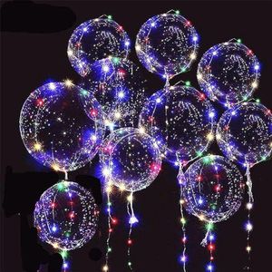 6 stuks led-ballonnen oplichten ballonnen heldere bobo-ballonnen transparante lichtballonnen voor feest, verjaardag, bruiloft