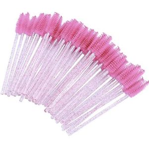 100 stuks wimperborstels, rode mascara voor wimpers, wenkbrauwapplicator, wenkbrauwmake-upkit, ricinusolie voor wenkbrauwen, make-upgereedschap voor extensies