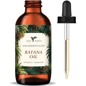 Baja Basics Batana olie voor haargroei met arganolie voor haar, Jamaicaanse zwarte ricinusolie, verdikking, versterking, hydraterend, hydraterend voor droog haar en alle haartypes voor mannen en