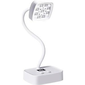 Draagbare bureaulamp for nagels, 27W nageldroger, UV-lamp, 360° buigbaar, snel drogend, kunstnagels, manicure, nagellak, lijm, gel, uithardende nageltool