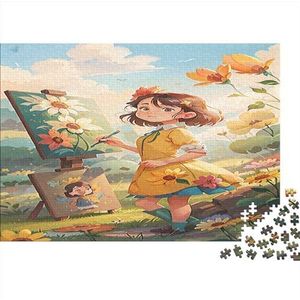 Uitdagende houten legpuzzels voor meisjes voor volwassenen en tieners, hoogwaardige karakterpuzzelspel - verbeter geometrie-logica en IQ, 1000 stuks (75 x 50 cm)