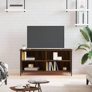 AJJHUUKI Entertainmentcentra en tv-standaards Tv-meubel Bruin Eiken 100x40x50 cm Engineered Houten Meubels