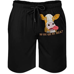 Grappige koe heren zwembroek bedrukt board shorts strand shorts badmode badpakken met zakken 3XL