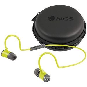 NGS Artica Swing in-ear oordopjes met binauraal, draadloze nekband in grijs en geel - oortelefoon (draadloos, in-ear, nekband, binauraal, intraauraal, 12 g, grijs, geel).