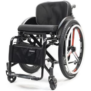 Rolstoel - Aluminiumlegering - Lichtgewicht - Sport - Opvouwbaar - Verstelbare Voetsteun - Anti-tip Wielen