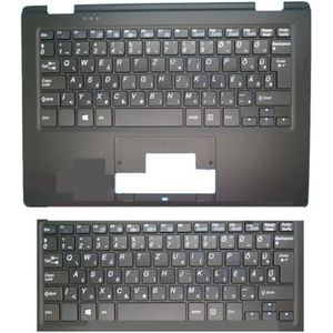 E2218T E2218 T PalmRest & toetsenbord voor MEDION voor AKOYA MD60200 Zwarte C-behuizing met Belgisch BE/Hongarije HU/Engelse gebruikersinterface/VK-toetsenbord(Hungary HU)