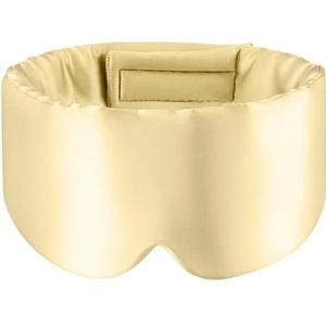 2 stuks moerbeizijde slaapmasker voor vrouwen man oogbedekking zacht slapen met verstelbare bandhulp voor slaap (beige)