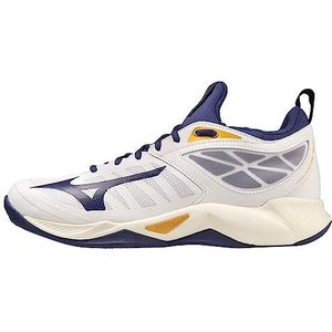 Mizuno Unisex Wave Dimension Volleybal, Wit Blueribbon Mp Goud, 48.5 EU