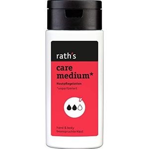 rath's care medium ongeparfumeerd - rijke verzorgende lotion voor een gestreste huid - vrij van microplastic - kalmeert de gestreste huid - 125 ml