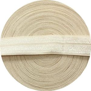 10/15/20/25mm elastisch lint veelkleurige vouw over spandex elastische band voor het naaien van kanten rand tailleband kledingaccessoire-kaki-15mm-50yards rol