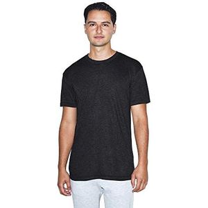 American Apparel Tri-Blend T-shirt met ronde hals en korte mouwen, Tri-zwart, XXL